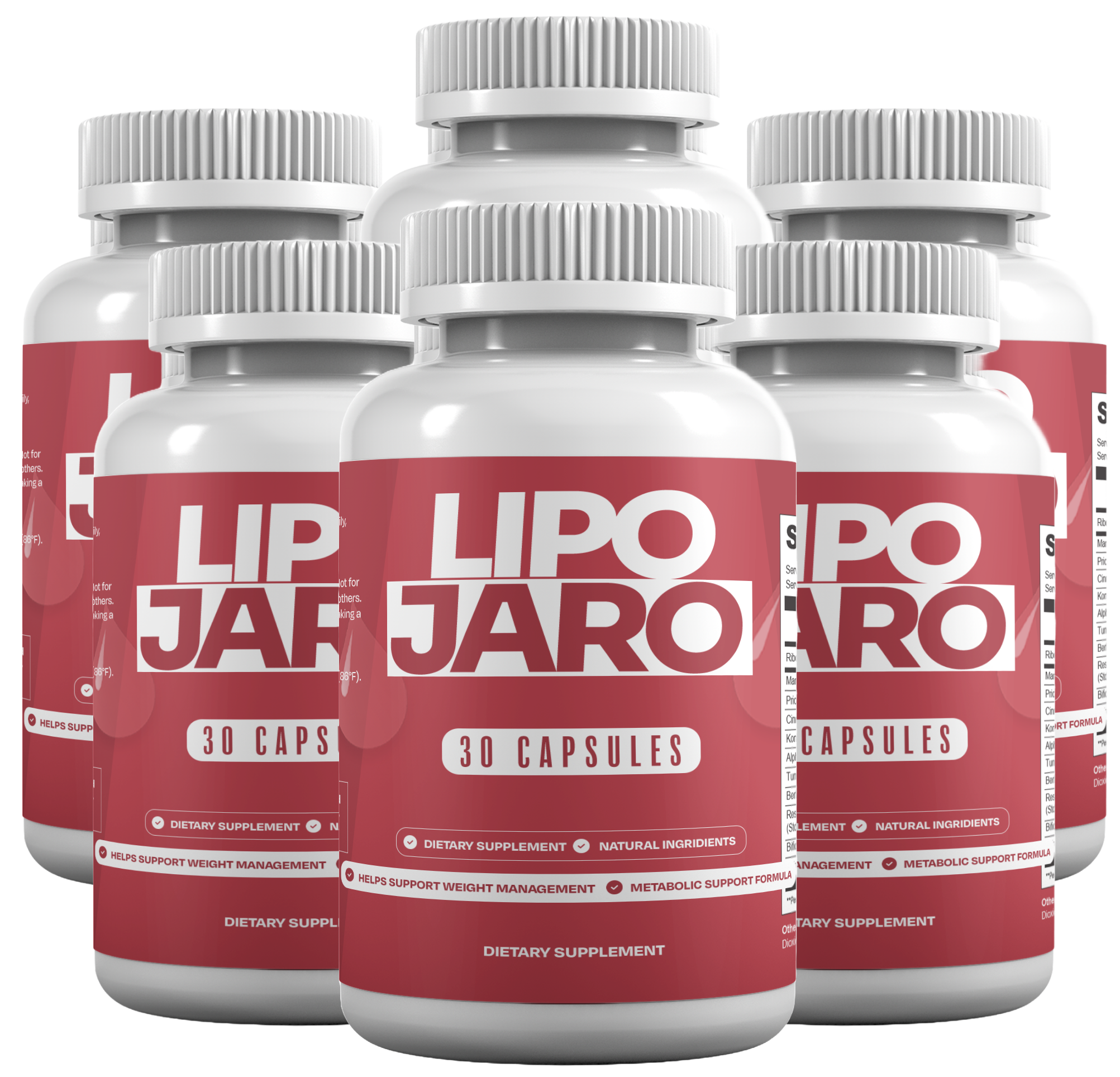 LipoJaro 6-bottle Best Value package — lowest per-bottle price with free U.S. shipping